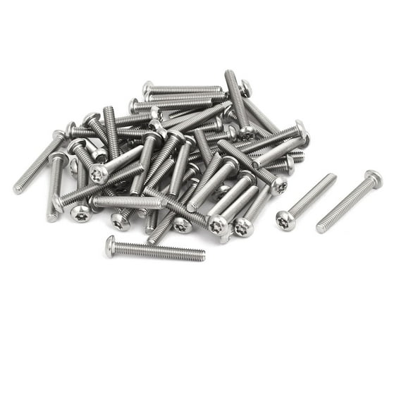 Uxcell M4 x 30mm 304 Stainless Steel Torx Security Pan Head Screws Fasteners (50-pack)