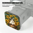 thumbnail image 3 of Hitch Cover Fits For 2-Inch Hitch,Feline Peeking From Flower Basketrubber Trailer Hitch Cover Tube Plug Insert,Car Exterior Accessories, Receiver Tube Hitch Plug, 3 of 6