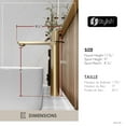 thumbnail image 5 of Stylish 12" Ht Single Handle Brushed Gold Vessel Bathroom Faucet B-122G, 5 of 13