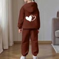 thumbnail image 4 of MEZZALL Outfit Sets Kids Fashion Cozy Long Sleeve Hoodie Sweatshirt And Matching Pants Girls Playful Printed Leisure Stylish Clothes Sets, 4 of 6