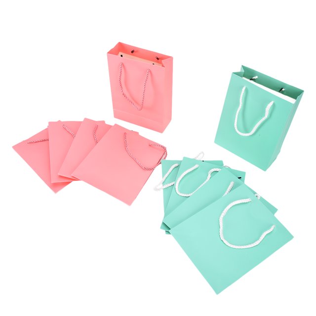 10 bolsas de papel de regalo Bling Bling Bolsa de embalaje de regalo 5 rosas y 5 verdes