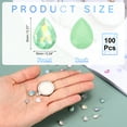 thumbnail image 2 of 100 Pcs 6 x 8mm Teardrop Rhinestones Pointed Back Glass Rhinestone Crystal Beads Gems for Crafts DIY Dress Jewelry Shoes Sewing Art Embellishments, Light Green, 2 of 6