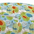 thumbnail image 3 of Modern Pouf Cover with Zipper, Floral Flowers Geometrical Abstract Funky Swirls Contemporary Image, Soft Decorative Fabric Unstuffed Case, 30" W X 17.3" L, Pale Green White, by Ambesonne, 3 of 5