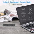 thumbnail image 2 of XUCP-Recessed Power Bar, Desktop Power Strip Flush Mount Furniture Recessed Outlet with Surge Protection Power Bar (Black, 2M), 2 of 4