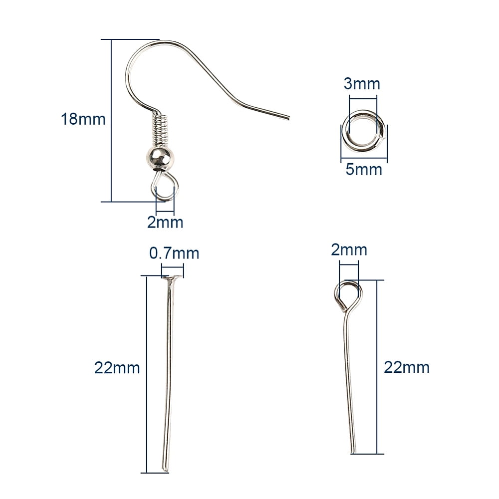1set Bracelets & Earring Making Kits Including Gradient color Glass Beads Brass Earring Hooks Iron Pins Elastic Threads and Stainless Steel Beads: 8~8.5mm Hole: 1.3~1.6mm 648~720pcs/box 1box/set
