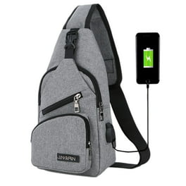 Small Sling Crossbody Backpack Shoulder Bag for Men Women Lightweight One Strap Backpack Sling Bag Backpack for Hiking Walking Biking Travel Cycling USB Charger Port Nylon Walmart
