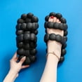 thumbnail image 3 of Massage Bubble Slides for Women Men,Adults Funny Lychee Bubble Double Straps Sandals, for Bedroom,Spa,Gym,Beach(black) - 40/41, 3 of 5
