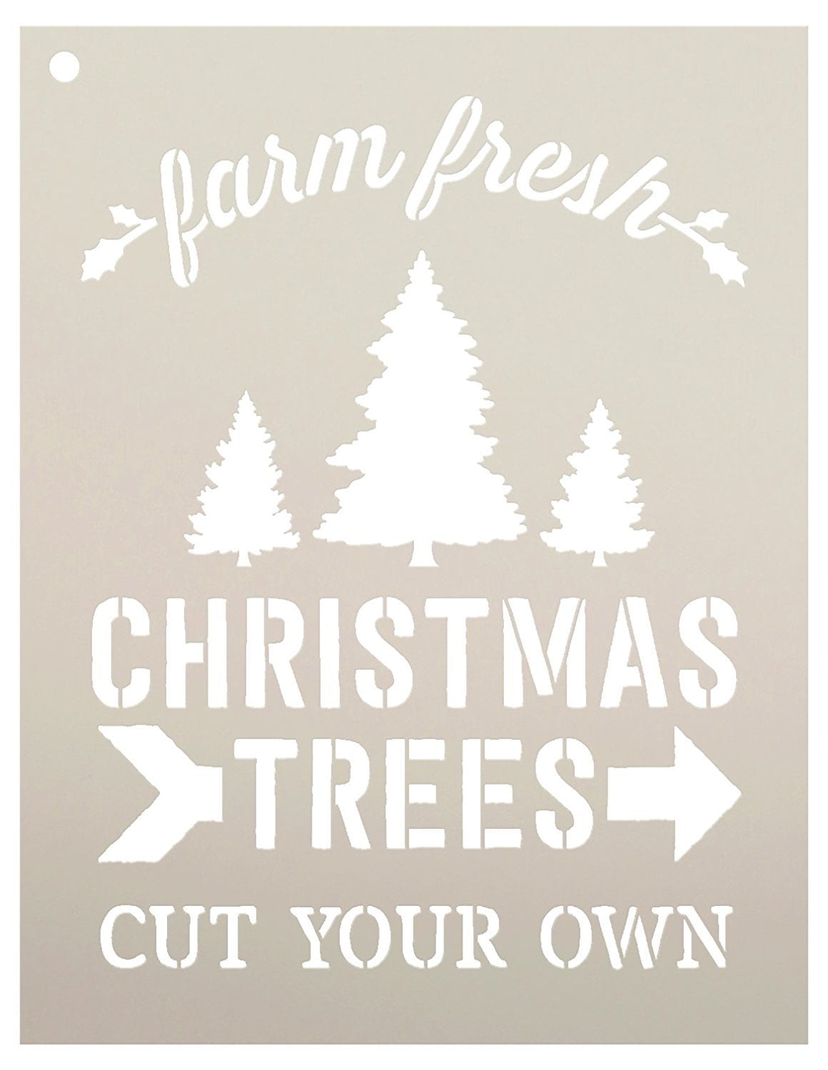 Reusable & Durable Merry Christmas Tree Santa Snowflake Farm Fresh stencil 