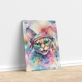 thumbnail image 3 of Hippie Devon Rex Portrait Watercolor Tie-Dye Vintage Styles Vertical Matte Canvas Poster Cat Lover Kitten Owner Gifts Wall Art Home Decor - 00014, 3 of 5
