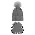 thumbnail image 5 of HNMKIU Warm Womens Knitted Thick Baseball Caps with Gloves for Winter Ski Activities, 5 of 5