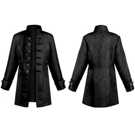 

EHQJNJ Kids Winter Jackets Kids Boys Steam Punk Pi Rate Jackets Classic Gothic Dovetail Coat for School Musical Boys Jacket with Hoodie 8-9 Years