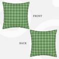 thumbnail image 7 of Velvet Decorative Throw Pillow Covers Set of 2, Soft Square Cushion Cover with Invisible Zipper Retro Classic Green Plaid Printing, 20"x20", 7 of 7