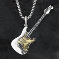 thumbnail image 1 of Electric Guitar Necklace and Open Adjustable Rings for Mens,Ins Style Hip Hop Rock Party Gift (Color : Necklace), 1 of 1