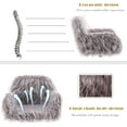 thumbnail image 5 of Wubio Fluffy Office Desk Chair, Faux Fur Modern Swivel Armchair with Wheels, Soft Comfy Fuzzy Elegant Accent Makeup Vanity Chairs for Women Girls, Home Living Dressing Room Bedroom, Gray, 5 of 10
