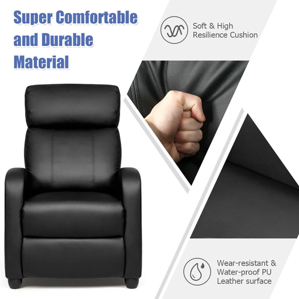Finihen Massage Recliner Chair, Recliner Massage Winback Single Chair with Side Pocket, for Living Room, Bedroom, Black Finihen Massage Recliner Chair, Recliner Massage Winback Single Chair with Side Pocket, for Living Room, Bedroom, Black
