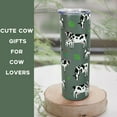 thumbnail image 2 of Cow Gifts- Cute Cow Print Tumbler - Insulated 20 Oz Cow Cup Tumbler with Lid and Straw- Cow Coffee Cup Travel Mug Water Bottle- Birthday Gifts for Women, Teen Girls, Girlfriend - Cow Stuff, Decor, 2 of 6