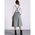 thumbnail image 3 of DARING DIVA Women's Cross Back A Line Elegant Overall Pinafore Dress XS Dark Grey, 3 of 6