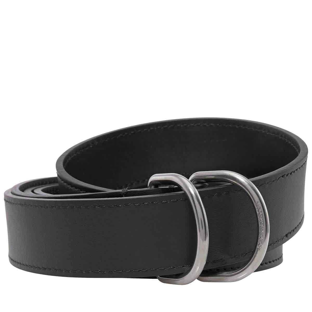 Burberry Black Leather Double D-ring 