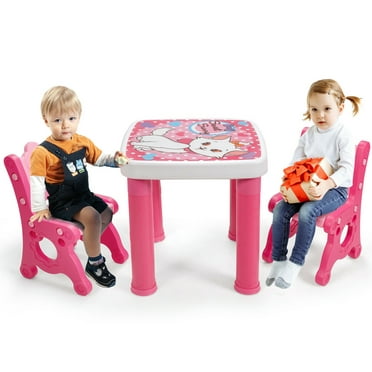 Humble Crew Kids 3pc Plastic Dry Erase, Best Table And Chair For 2 Year Old