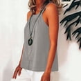 thumbnail image 4 of Tqcoqu Womens Summer Halter Crop Tank Tops Y2k Going Out Sleeveless Tee Shirts Beach Camisole,Gray Women's S-XXXL, 4 of 8