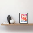 thumbnail image 2 of Flamingo Folk Art Watercolour Painting Artwork Framed Print Wall Art 9X7 Inch, 2 of 5