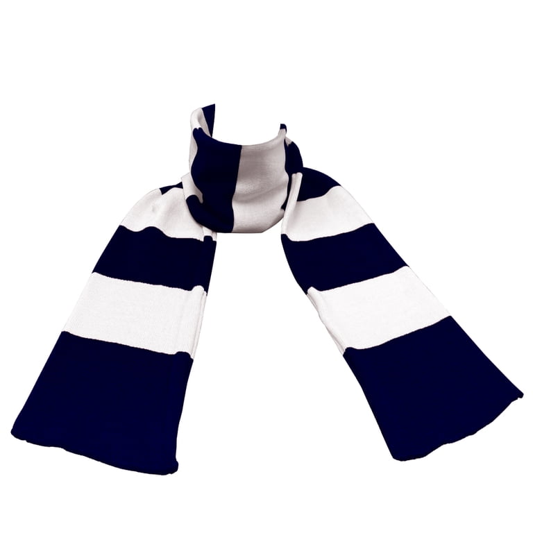Knit Collegiate Rugby Striped Winter Scarf & Beanie Hat Set  display picture 1