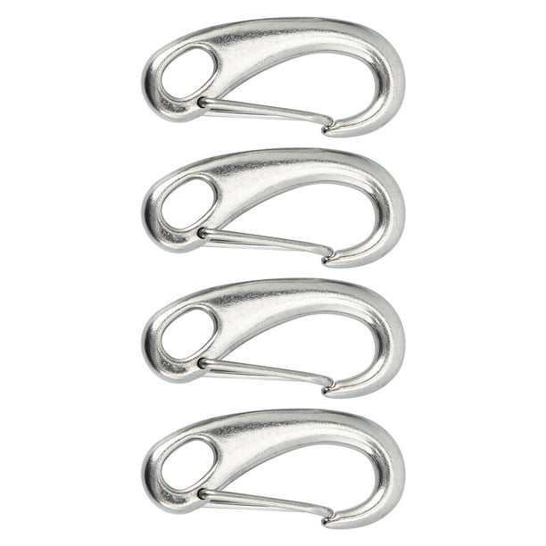 SHENMO 4pcs 70mm Heavy Duty Snap Rope Hook Stainless Steel Spring