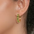 thumbnail image 2 of Rag Jewels 1.20 Ctw Round Cut Green Peridot Womens Hoop Earings 14K Yellow Gold Plated 925 Sterling Silver, 2 of 2