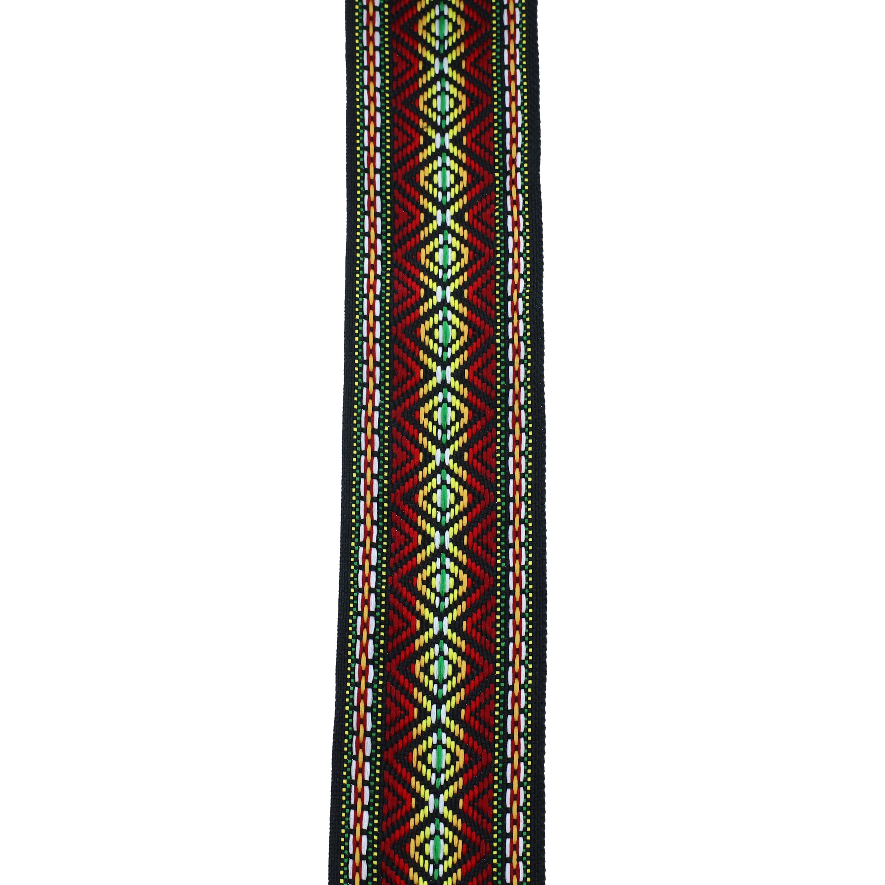 (2 pack) Simplicity trim, multi-color 2 inch aztec jacquard band trim great for apparel, home decorating, and crafts, 1 yardard, 1 each