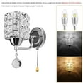 thumbnail image 5 of Modern Wall Sconce Crystal ,  Bedside Wall Mount Light Fixture Wall Lamp Light with E26 /27 Socket for Living Room Bathroom Bedroom and Hallway（No Bulbs）, 5 of 11