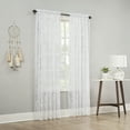 thumbnail image 4 of No. 918 Ariella 1-Piece Floral Lace Sheer Rod Pocket Curtain Panel, 58"x96", White, 4 of 6
