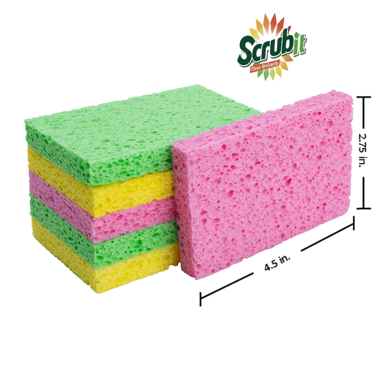 Dish Sponge for Kitchen Multicolor Cleaning Scrub Sponges