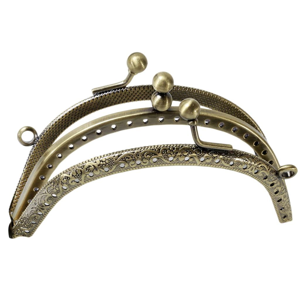 1-2-10Sets K Gold Metal Locks Handles For Women Bags Shoulder Purse Frame  Clasps Twist