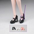 thumbnail image 4 of Dalazy Chaussures de Poupée Talons Hauts Élégants Accessoires pour Poupée 1/6 Fille Blanc 1Set, 4 of 6