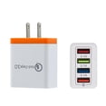 thumbnail image 2 of 5pcs 4 USB 3A Adaptador de enchufe de EE. UU. Carga rápida de viaje (naranja), 2 of 7