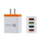 thumbnail image 2 of 4 USB Travel Wall 3A Cargador de carga rápida Adaptador de enchufe de EE. UU. (Naranja) 2PCS, 2 of 7