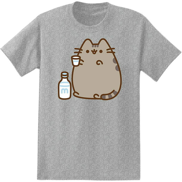 Pusheen - Pusheen Mens The Cat Shirt The Cat Vintage T-Shirt (Heather ...