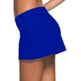 thumbnail image 4 of falda de baño para mujer traje de baño de falda pantalón de skort de color sólido con faldón de color sólido azul profundo s Deep Blue S Magideal falda de baño para mujer, 4 of 7