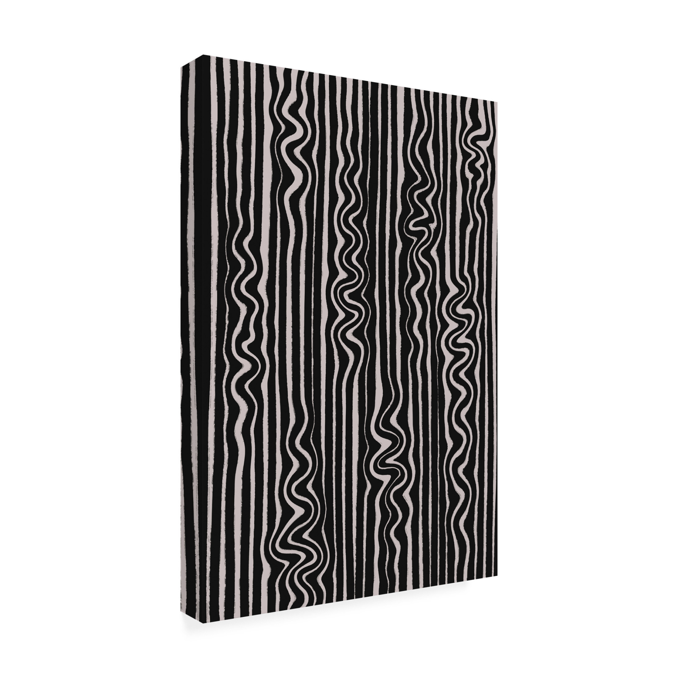 Canvas Wall Art - Treechild 'Waves in Stripes Pattern' Wall Art for Living Room, Bedroom, or Office D?cor by Trademark Fine Art - 16 x 24 Inches