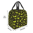 thumbnail image 3 of Fotbe Cute Dinosaurs (2) Bolsa Térmica con Estampado y Forro de Aluminio Grueso Bolsa de Almuerzo con Bolsillo Frontal para Hombres y Mujeres, Ideal para Trabajo, Escuela, 3 of 8