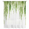 thumbnail image 2 of Green Sheer Curtains 45 Inches Long, Summer Botanical Leaves Watercolor Light Filering Curtains, Breathable Simi Curtain Privacy Drapes for Kitchen Bathroom Lightweight Small Window Treatment, 2 of 9