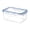 Transparent L, variant on Ybomd,Large 1500ml Clear Plastic Storage Container with Lid – Microwave Safe Rectangular Lunch Box for Meals