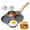 Round, variant on Topekada Egg Pan Omelette Pan, 4-Cup Nonstick Egg Frying Pan with 2 Wood Pulp Fiber Sponge Cloth , Breakfast Frying Pan Egg Cooker Suitable for Gas Stove & Induction Cookware, Black Circle Round