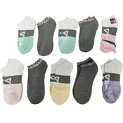 Fila Kids Girls 10-Pack Half Cushion No Show Socks with Hair Ties (Marled - Blush, Girls Large (Shoe Sizes 4-10))