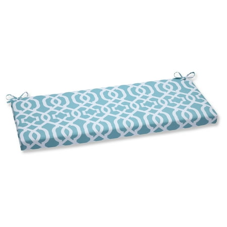 Pillow Perfect Outdoor Indoor New Geo Aqua Bench Cushion