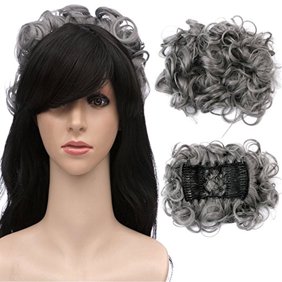 Synthetic Hair Chignon Curly Donut Bun Updo Ponytail Hairpiece Wig