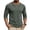 Green, variant on Men's Contrast-Stitch Crew-Neck Long-Sleeve Tee, Comfort Soft Blend Knit for daily commutes & travel Gray XXL