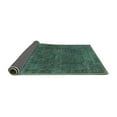 thumbnail image 2 of Ahgly Company Indoor Square Oriental Turquoise Blue Industrial Area Rugs, 5' Square, 2 of 4