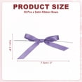 thumbnail image 2 of Uxcell Satin Ribbon Bow, Mini Bows with Twist Ties for DIY Craft Gift Wrapping Treat Bags Wedding Birthday Party Decoration Purple, 2 of 7