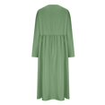 thumbnail image 4 of JUNWELL Robes pour les Femmes Robe à Manches Longues Col Rond de Couleur Unie avec une Poche jusqu'à 65% de Réduction, 4 of 6